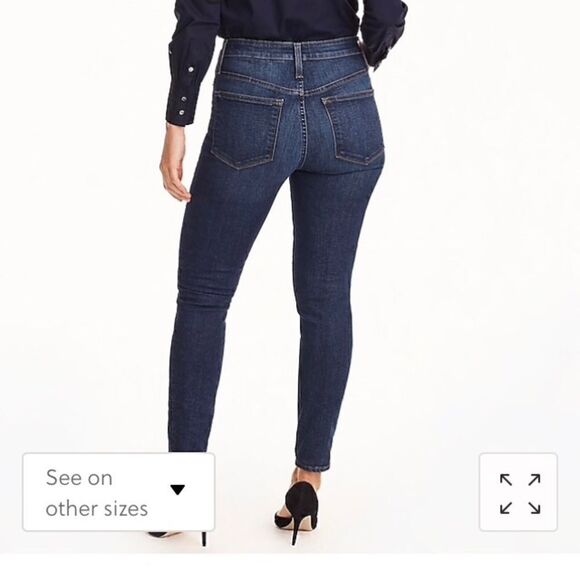 J Crew 9” High Rise Toothpick Jeans - Picture 2 of 4